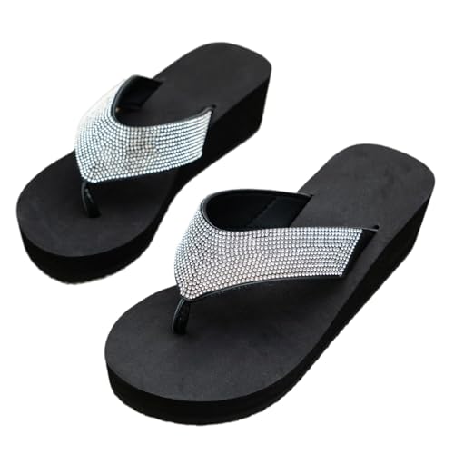 Agiyenna Damenschuhe Keil Plateau Hausschuhe Schuhe mit Strasssteinen und Dicken Sohlen Elegant Zehentrenner Bequem Flip Flops Rutschfest Badeschuhe Indoor Slippers Freizeit Outdoorsandale Agiyenna Damenschuhe Keil Plateau Hausschuhe Schuhe mit Strasssteinen und Dicken Sohlen Elegant Zehentrenner Bequem Flip Flops Rutschfest Badeschuhe Indoor Slippers Freizeit Outdoorsandale von Agiyenna