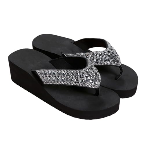 Agiyenna Damenschuhe Keil Plateau Hausschuhe Schuhe mit Strasssteinen und Dicken Sohlen Elegant Zehentrenner Bequem Flip Flops Rutschfest Badeschuhe Indoor Slippers Freizeit Outdoorsandale Agiyenna Damenschuhe Keil Plateau Hausschuhe Schuhe mit Strasssteinen und Dicken Sohlen Elegant Zehentrenner Bequem Flip Flops Rutschfest Badeschuhe Indoor Slippers Freizeit Outdoorsandale von Agiyenna