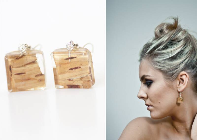 Holzohrringe - Birkenohrringe Echter Birkenschmuck Harzohrringe Waldohrringe Naturinspirierter Schmuck Holzohrringe - Birkenohrringe Echter Birkenschmuck Harzohrringe Waldohrringe Naturinspirierter Schmuck von Agnera