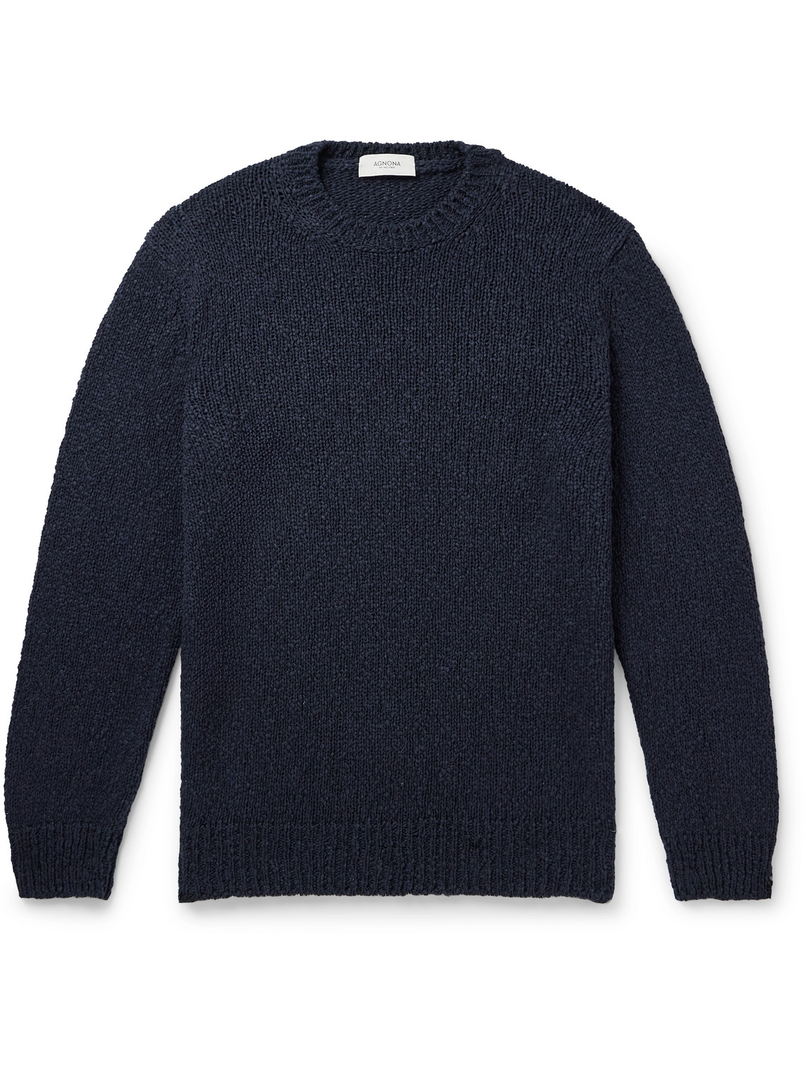 Agnona - Cotton and Silk-Blend Sweater - Men - Blue - M von Agnona