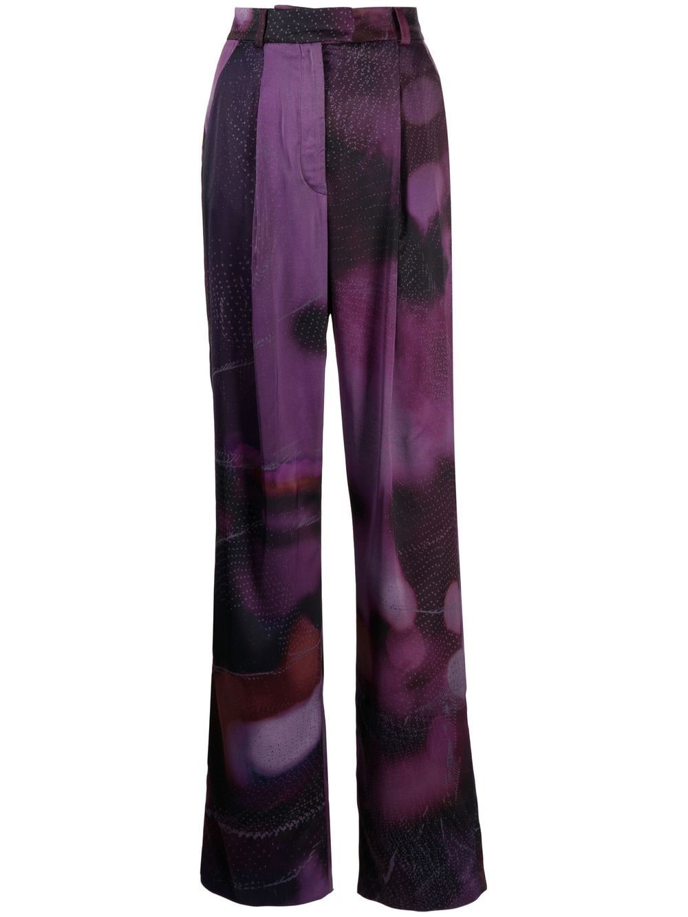 Agnona High-Waist-Hose mit abstraktem Print - Violett von Agnona