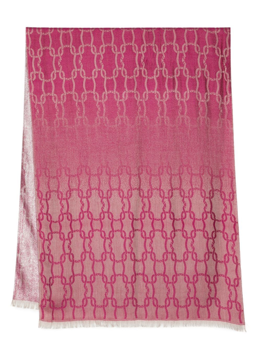 Agnona Jacquard-Schal mit Monogramm - Rosa von Agnona