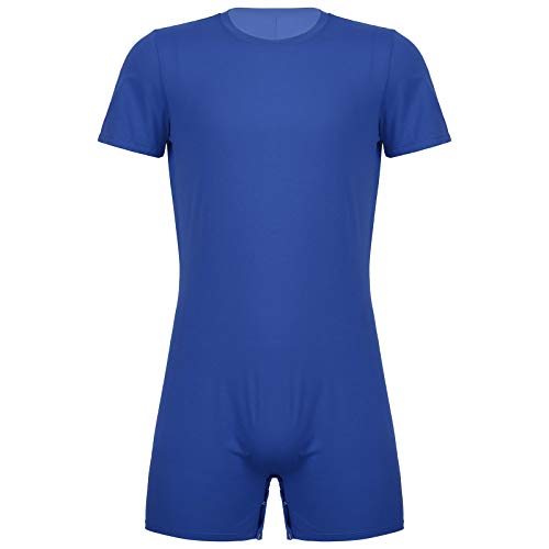 Agoky Herren Body Bodysuit Einteiler Kurz mit Druckknöpfe Overall Slim Fit Männerbody Kurzarm Unterhemd Boxershorts Unterwäsche M-XXL Blau B XL Agoky Herren Body Bodysuit Einteiler Kurz mit Druckknöpfe Overall Slim Fit Männerbody Kurzarm Unterhemd Boxershorts Unterwäsche M-XXL Blau B XL von Agoky