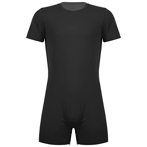 Agoky Herren Body Bodysuit Einteiler Kurz mit Druckknöpfe Overall Slim Fit Männerbody Kurzarm Unterhemd Boxershorts Unterwäsche M-XXL Schwarz B XXL Agoky Herren Body Bodysuit Einteiler Kurz mit Druckknöpfe Overall Slim Fit Männerbody Kurzarm Unterhemd Boxershorts Unterwäsche M-XXL Schwarz B XXL von Agoky