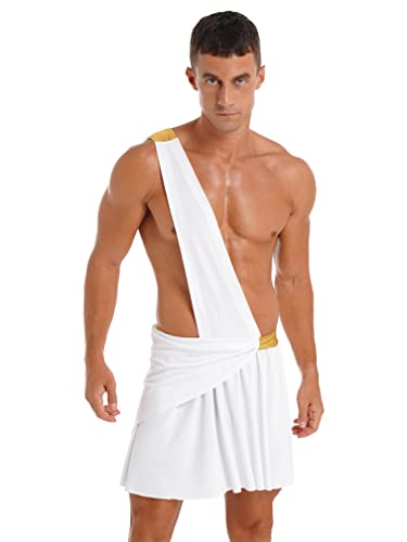 Agoky Herren Gladiator Rock EIN-Schulter Träger Latzrock Römer Krieger Cosplay Kostüm Halloween Mottoparty Outfits Weiß L Agoky Herren Gladiator Rock EIN-Schulter Träger Latzrock Römer Krieger Cosplay Kostüm Halloween Mottoparty Outfits Weiß L von Agoky