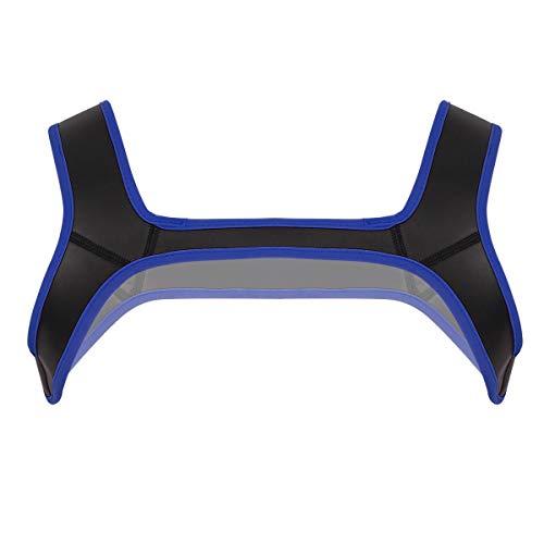 Agoky Herren Neoprene Brust Harness Körper Geschirr Brustgeschirr Harnais Schulterbandage Sport Training Fitness Tops Zubehör Blau M von Agoky