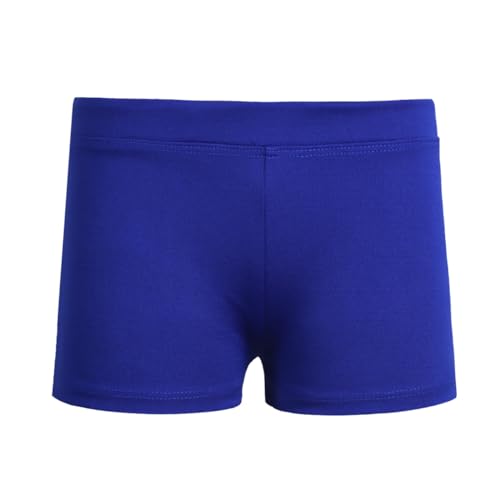 Agoky Mädchen Sport Shorts Turnhose für Kinder Kurze Hose Tights Leggings Fitness Tanzen Yoga Shorts Sporthose kurz Hot Pants Freizeit Training Blau 158-164 von Agoky