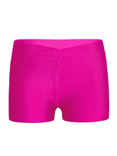 Agoky Mädchen Sport Shorts Turnhose für Kinder Kurze Hose Tights Leggings Fitness Tanzen Yoga Shorts Sporthose kurz Hot Pants Freizeit Training Rose H 122-128 von Agoky