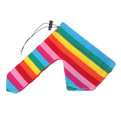 Agoky Männer Unterhosen Ice Silk Herren Slip Unterwäsche Penis Sleeve C-String Penishülle Briefs Tanga Reizwäsche - Penis-Hoden Beutel mit Zugband Regenbogen Einheitsgröße von Agoky