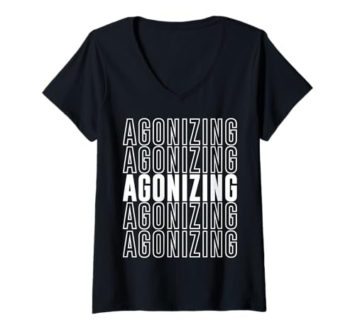 Damen Quälend T-Shirt mit V-Ausschnitt Damen Quälend T-Shirt mit V-Ausschnitt von Agonizing Apparel