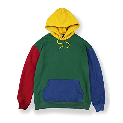 Agora Color Block Hoodie (Green, L) von Agora