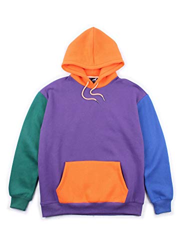 Agora Color Block Hoodie (Purple, L) von Agora