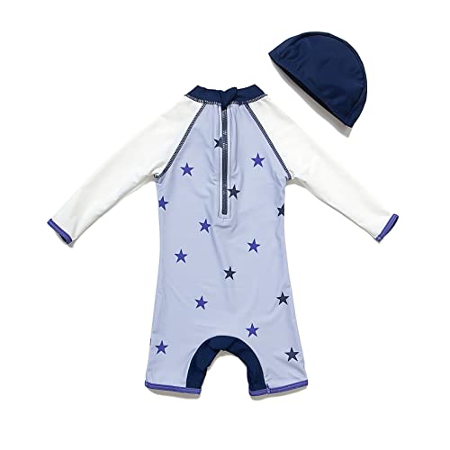 Agreeone Baby Jungen Sonnenanzug Kleinkinder Badeanzug mit UPF 50+ Sonnenschutz Einteilig Bademode (18-24 Monate Sterne) von Agreeone