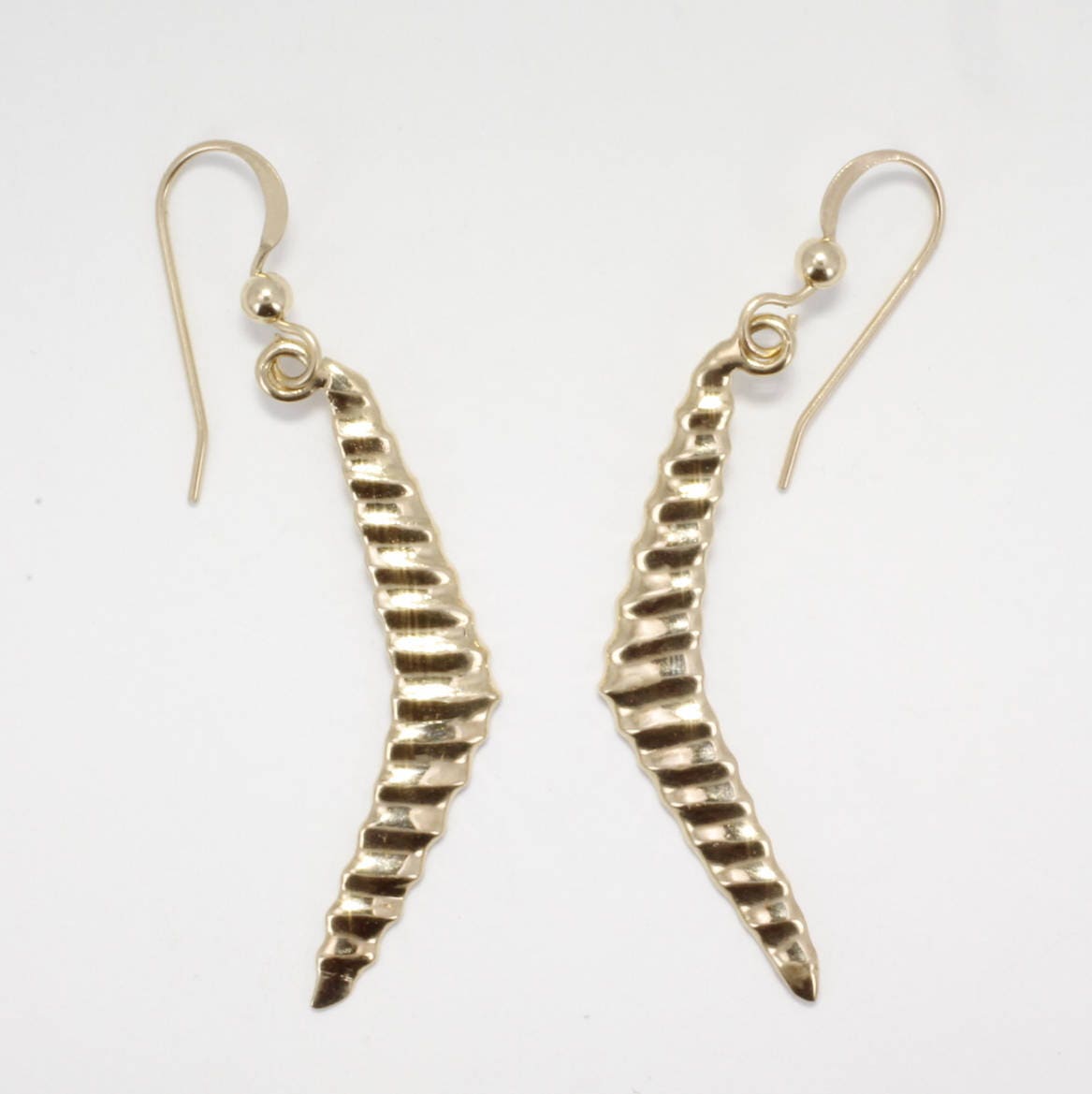 14Kt Gelbgold Hängegleiter Ohrringe Pilotenschmuck von Agrijewelry