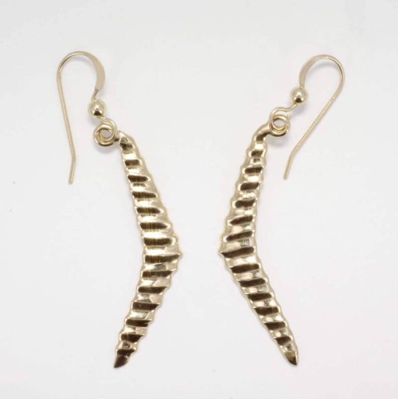 14Kt Gelbgold Hängegleiter Ohrringe Pilotenschmuck von Agrijewelry