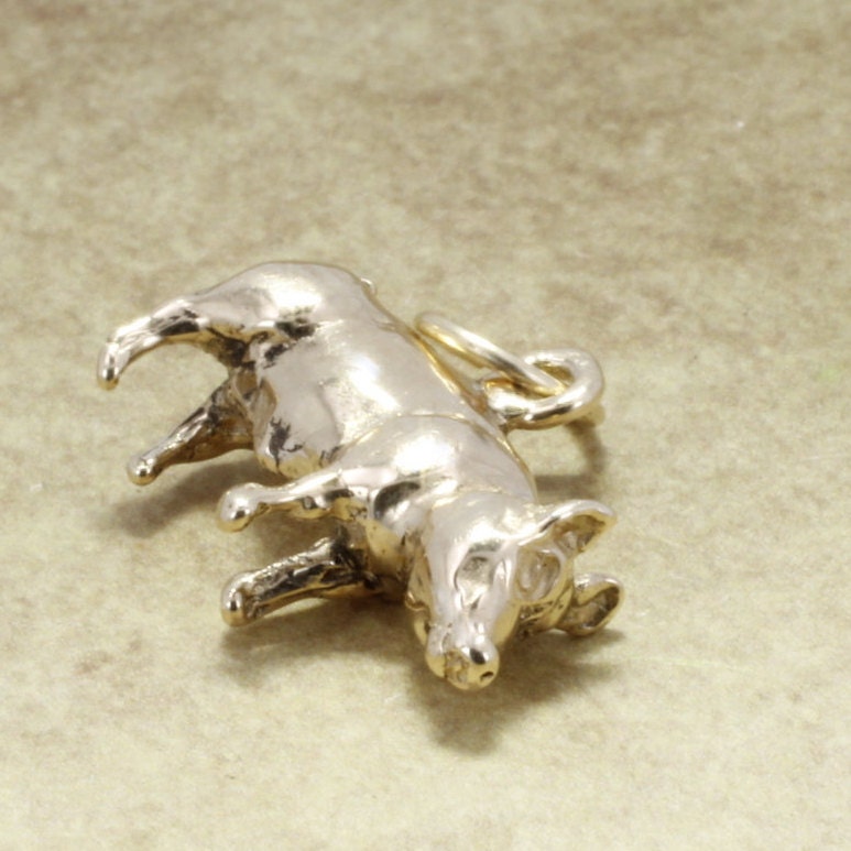 14Kt Gold Schwein Anhänger Dreidimensionaler Bauernhof Tier Schmuck 14Kt Gold Schwein Anhänger Dreidimensionaler Bauernhof Tier Schmuck von Agrijewelry