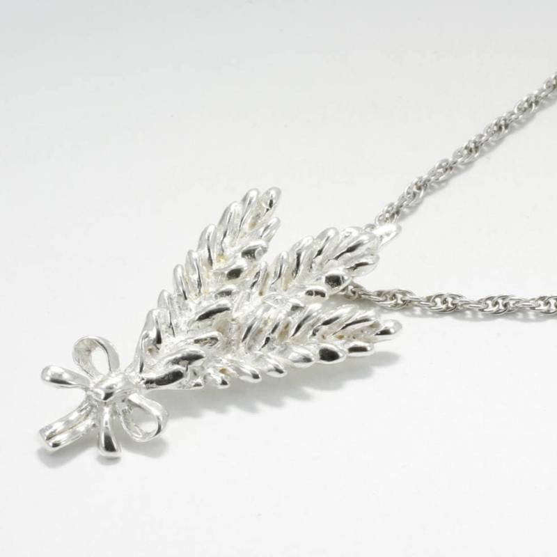 sterling Silber Weizen Halskette Hand Geschnitzt, 18 "Kette von Agrijewelry