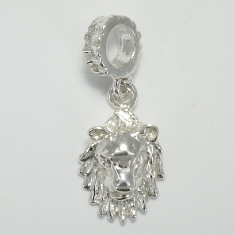sterling Silber Löwenkopf Charm - Armband von Agrijewelry