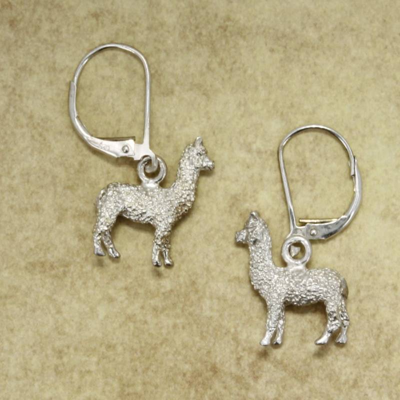 sterling Silber Huacaya Alpaka Ohrringe von Agrijewelry