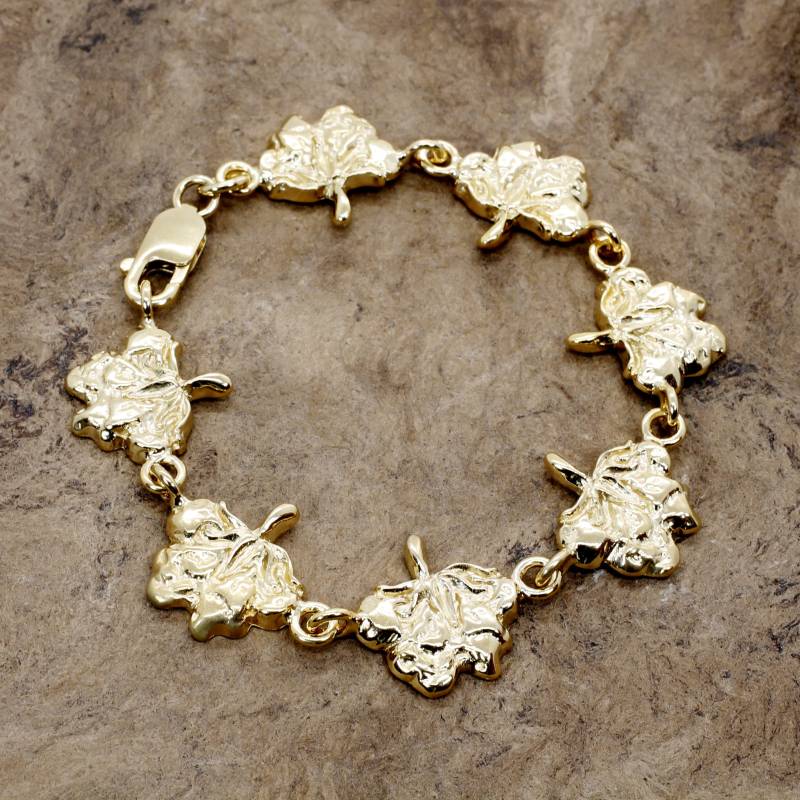 14Kt Gold Vermeil Cotton Boll Armband Alle Edelmetalle von Agrijewelry