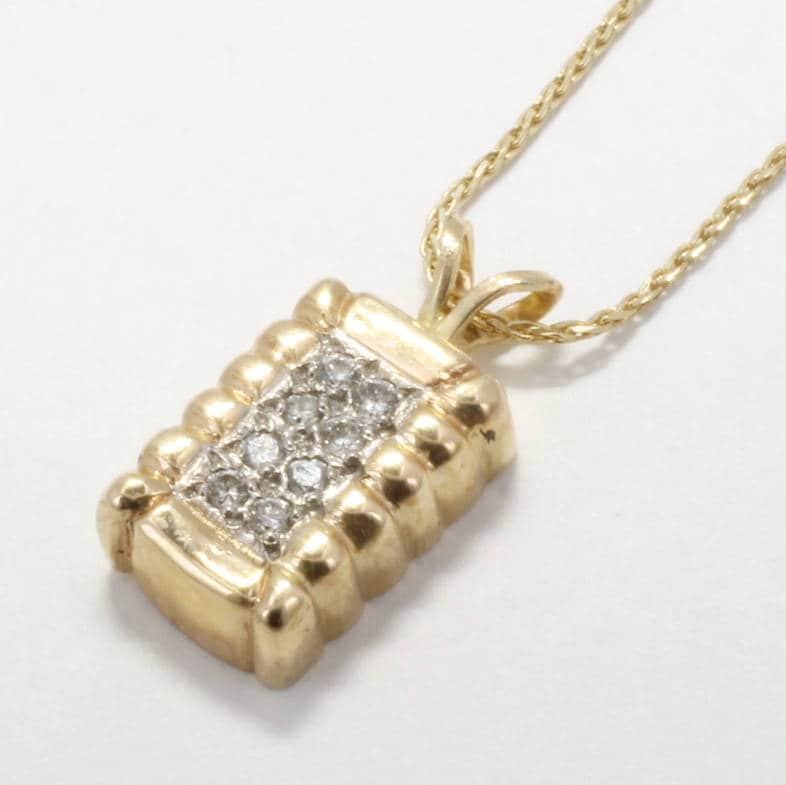 Baumwoll-Jubiläumsgeschenk Für Sie, Kleine 14Kt Gold Diamant-Baumwollballen-Halskette, Baumwollbauerngeschenk Frau, Baumwollgingeschenk, Südliches von Agrijewelry