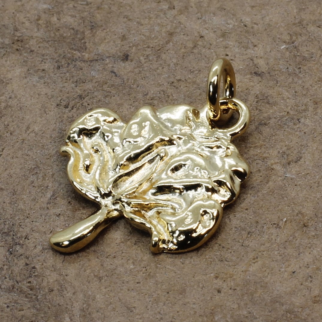 Baumwolle Jahrestagsgeschenk, 2 Jahre Zweiter Jahrestag Geschenk Für Sie, Großer 14Kt Gold Vermeil Boll Charm Ihr Armband Baumwolle Jahrestagsgeschenk, 2 Jahre Zweiter Jahrestag Geschenk Für Sie, Großer 14Kt Gold Vermeil Boll Charm Ihr Armband von Agrijewelry