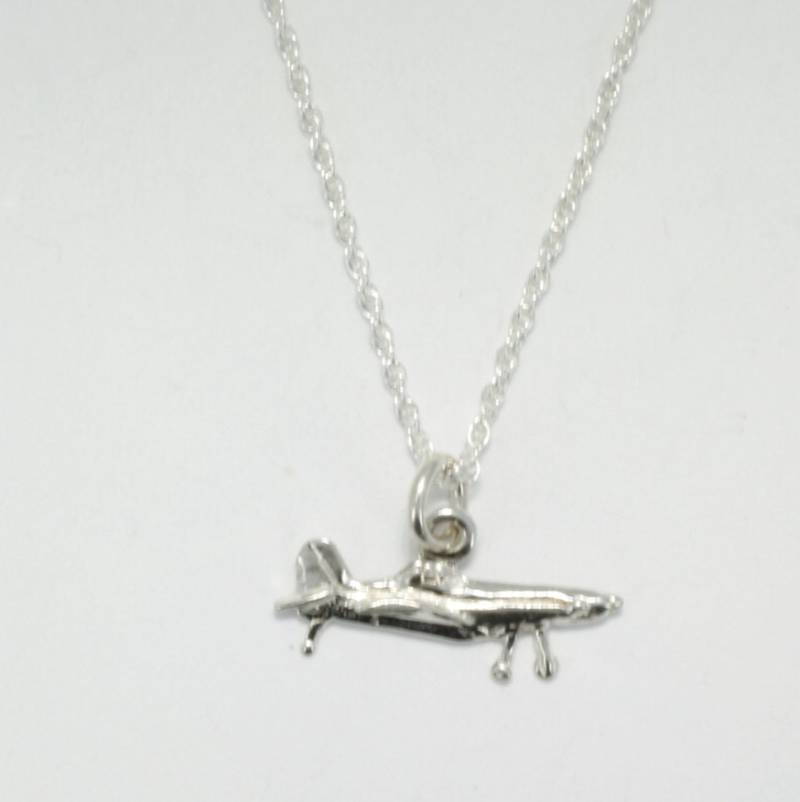 925 Sterling Silber Anhänger 3D Flugzeug Anhänger von Agrijewelry
