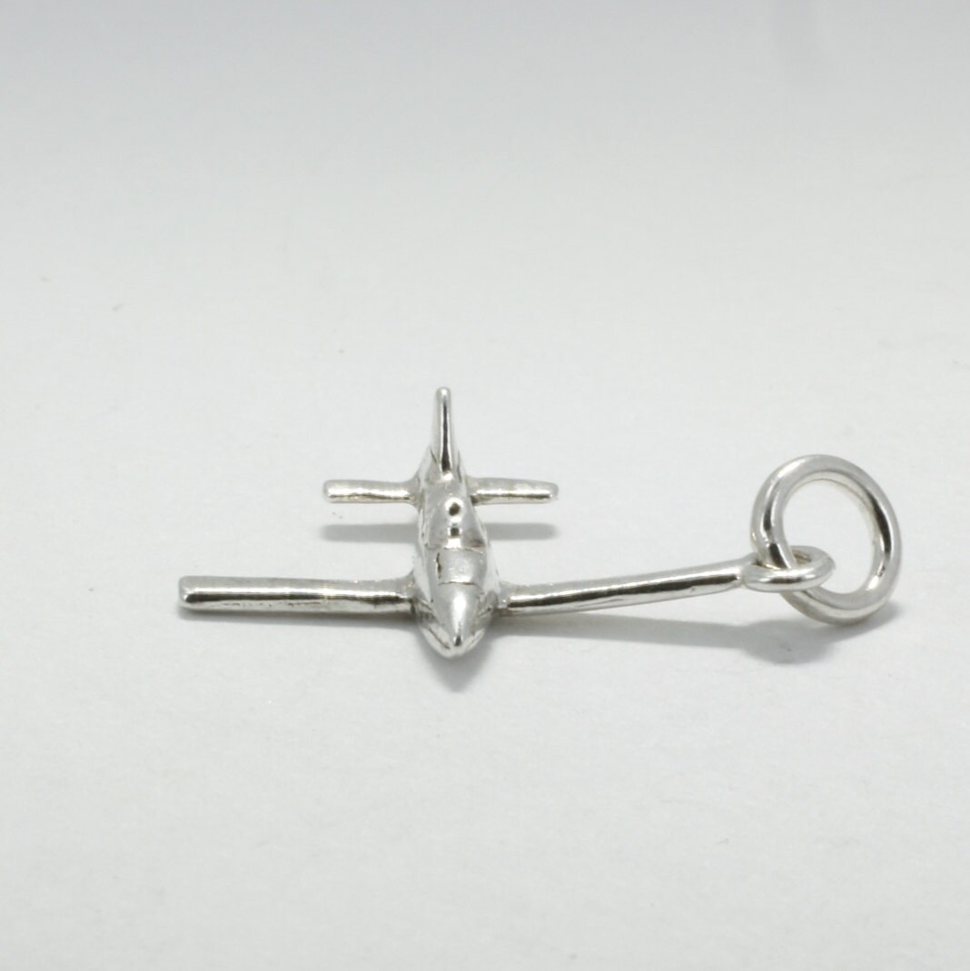 sterling Silber Flugzeug Anhänger Schmuck Geschenk von Agrijewelry