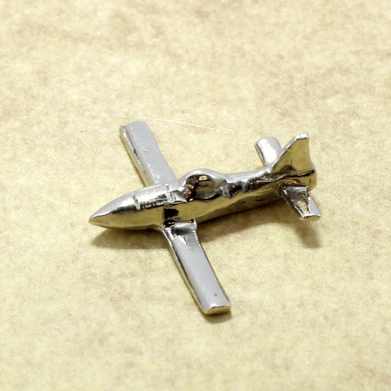 14Kt Weißgold Air Tractor Krawattennadel - Flugzeug Anstecknadel 14Kt Weißgold Air Tractor Krawattennadel - Flugzeug Anstecknadel von Agrijewelry