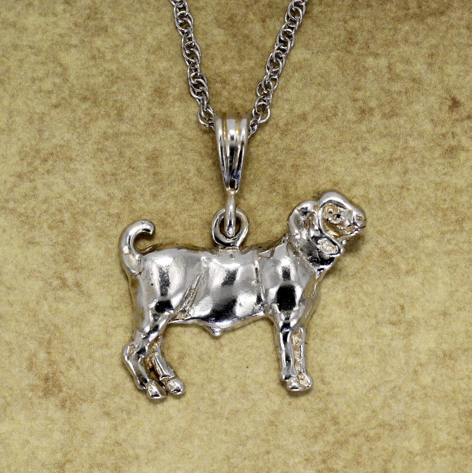Goat Jewelry, Champion Boer Halskette An 18 "Kette in Sterling Silber Goat Jewelry, Champion Boer Halskette An 18 "Kette in Sterling Silber von Agrijewelry
