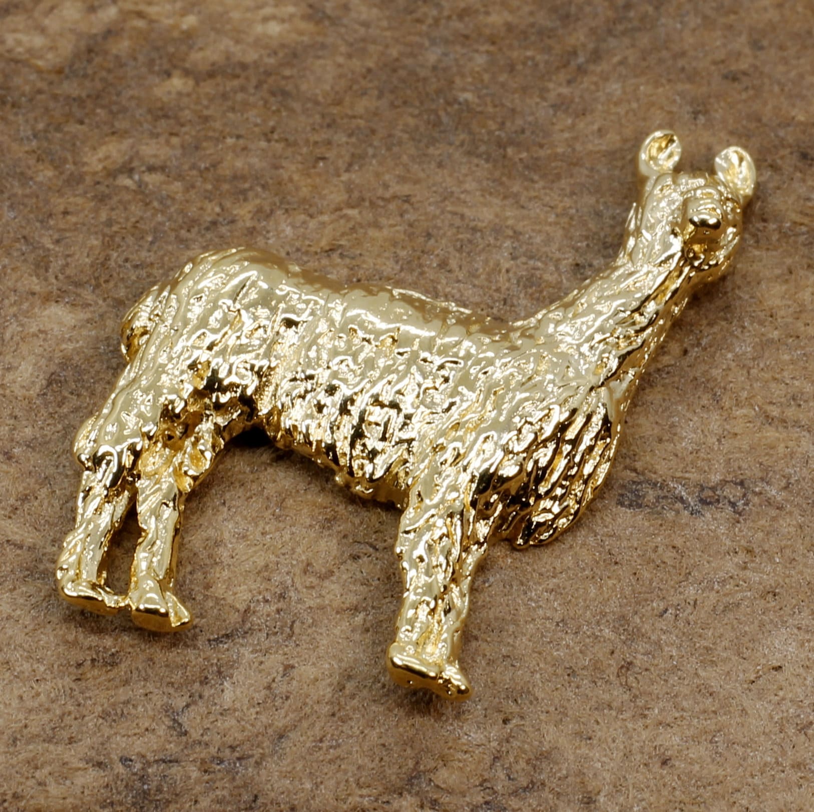 Gold Lama Krawatte Tack 14Kt Vermeil Anstecknadel, Schmuck Geschenk Alle Edelmetalle von Agrijewelry