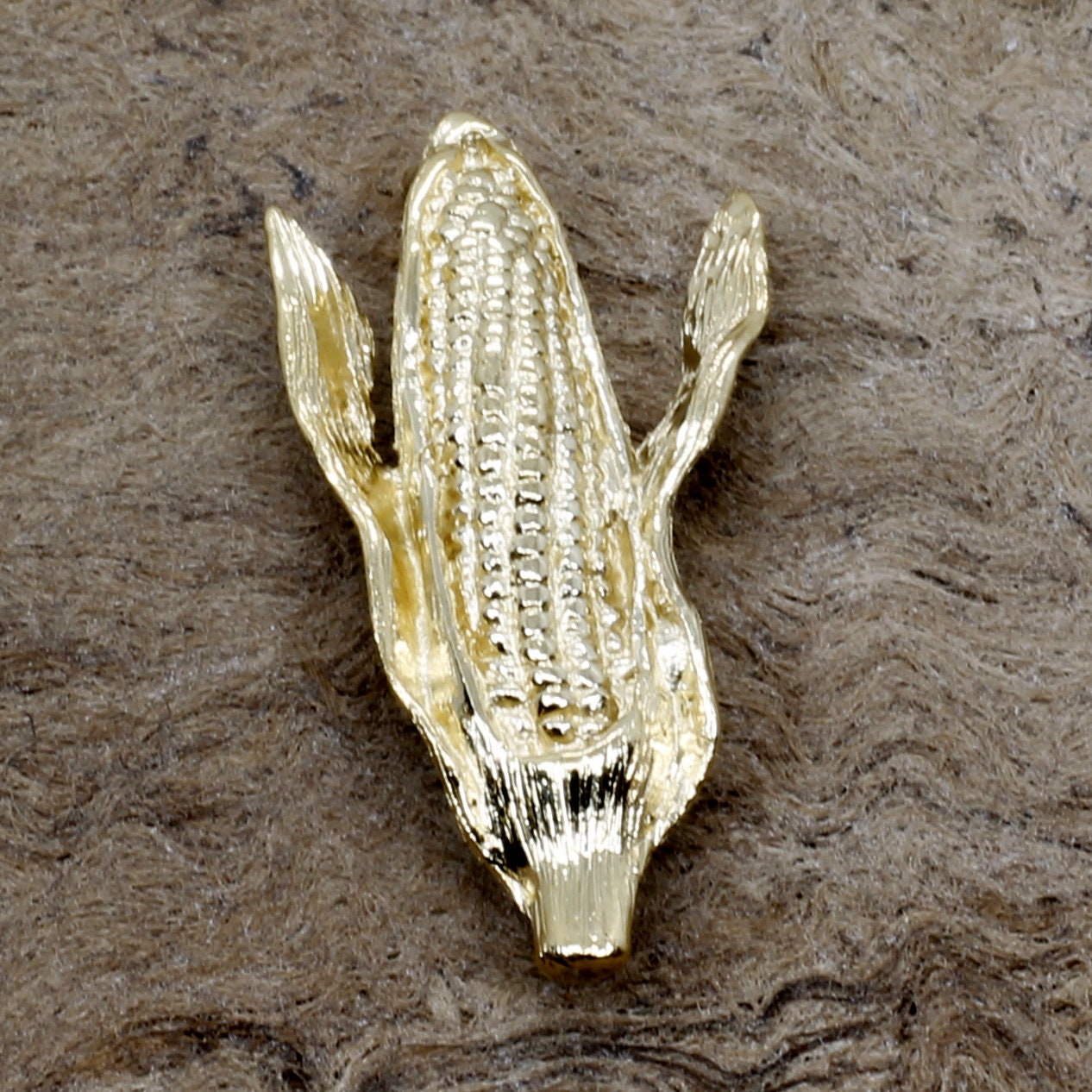 Gold Corn Tie Tack 14Kt Vermeil Anstecknadel, Einzigartiges Bauerngeschenk Alle Edelmetalle von Agrijewelry