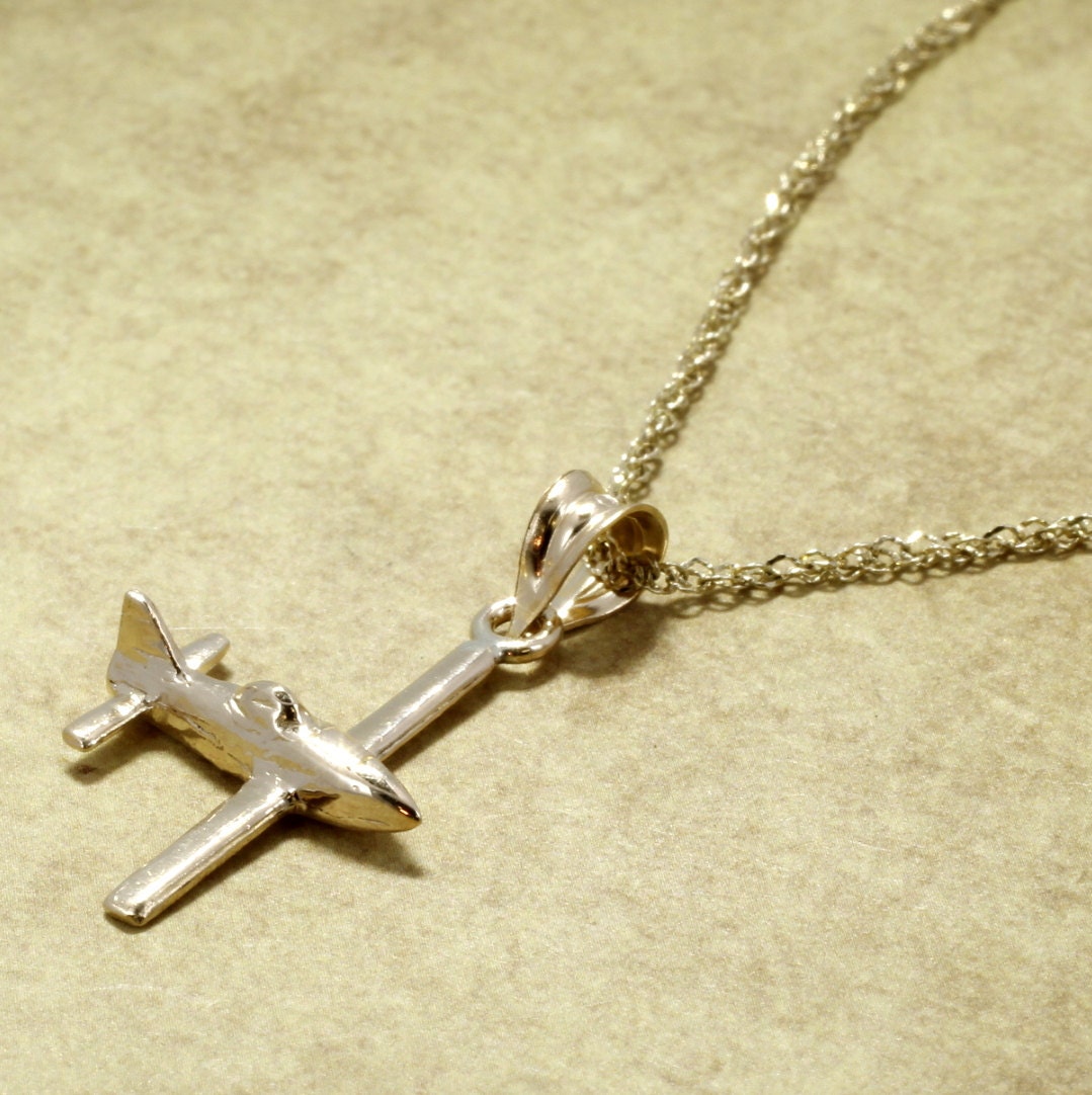 14Kt Goldanhänger Air Tractor 3D Flugzeug Anhänger, Geschenk Für Pilot von Agrijewelry