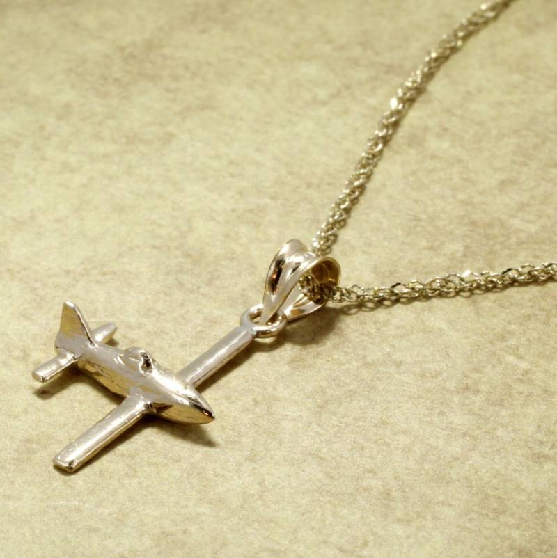 14Kt Goldanhänger Air Tractor 3D Flugzeug Anhänger, Geschenk Für Pilot von Agrijewelry