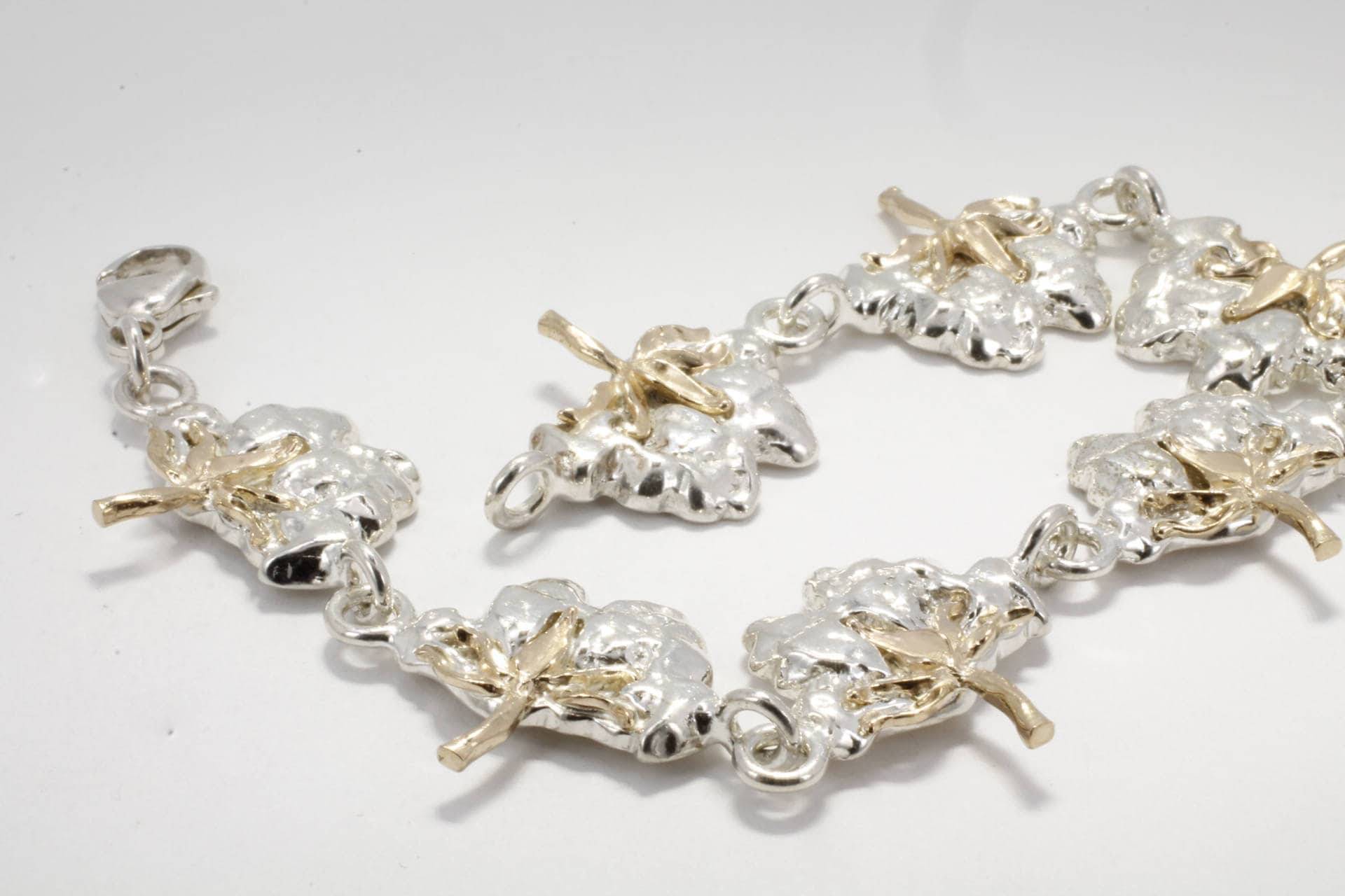 Jubiläumsgeschenk, Baumwollarmband Mit Zweifarbigem 14Kt. Gold Und Sterling Silber Baumwolle Boll Link Armband, Baumwoll Bauer Geschenk Für Sie Jubiläumsgeschenk, Baumwollarmband Mit Zweifarbigem 14Kt. Gold Und Sterling Silber Baumwolle Boll Link Armband, Baumwoll Bauer Geschenk Für Sie von Agrijewelry