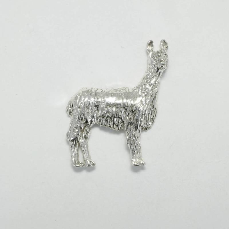 sterling Silber Lama Krawatte Tack Handgeschnitzte Anstecknadel von Agrijewelry