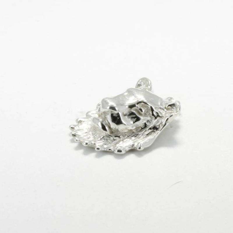 sterling Silber Löwenkopf Krawatte Tack - Hand Sculpted Lion Schmuck von Agrijewelry