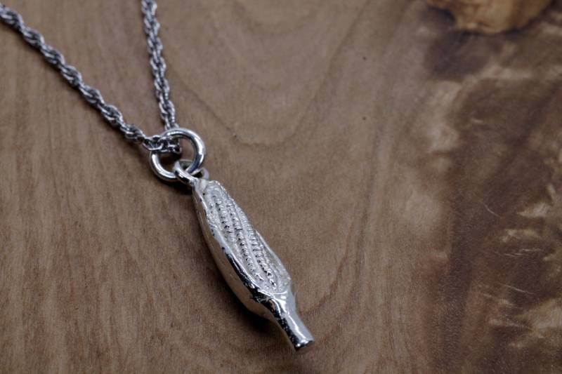 Maiskolben-Halskette Hand Geschnitzter Schmuck von Agrijewelry
