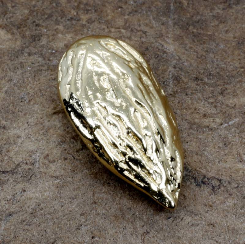 Mens Almond Schmuck, Tie Tack Oder Anstecknadel, Kleine 14Kt Goldmandel Mit Diamanten, Geschenk Für Ehemann, Der Ein Mandelzüchter Ist, Kalifornien von Agrijewelry