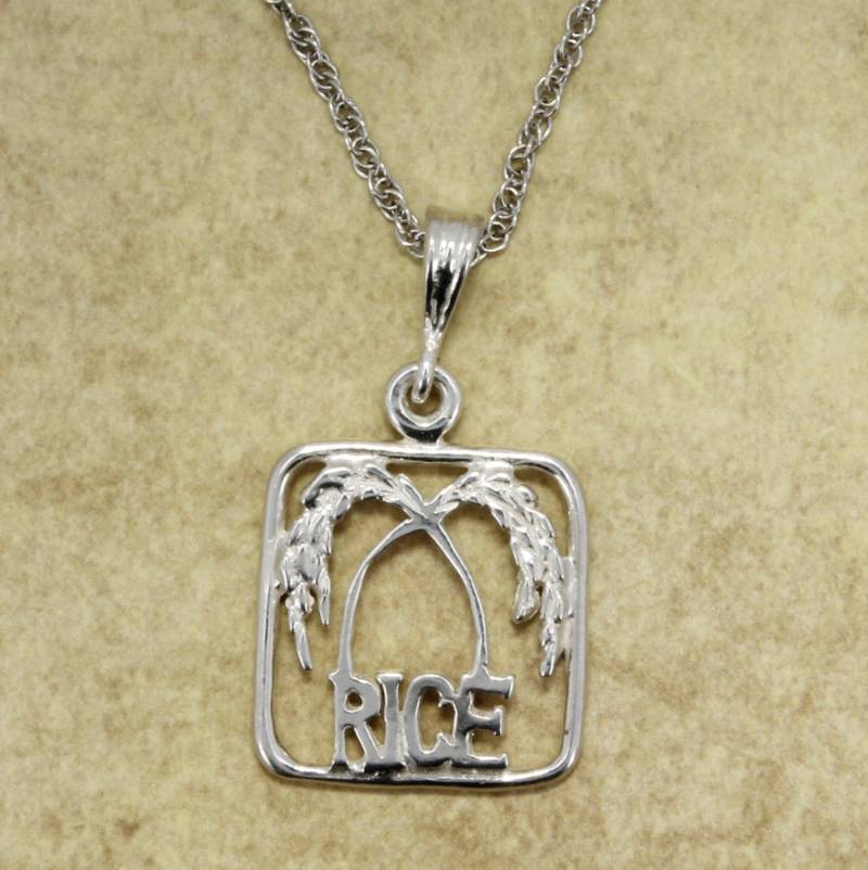 Reis Schmuck, 925 Sterling Silber Logo Halskette Mit 18" Kette von Agrijewelry