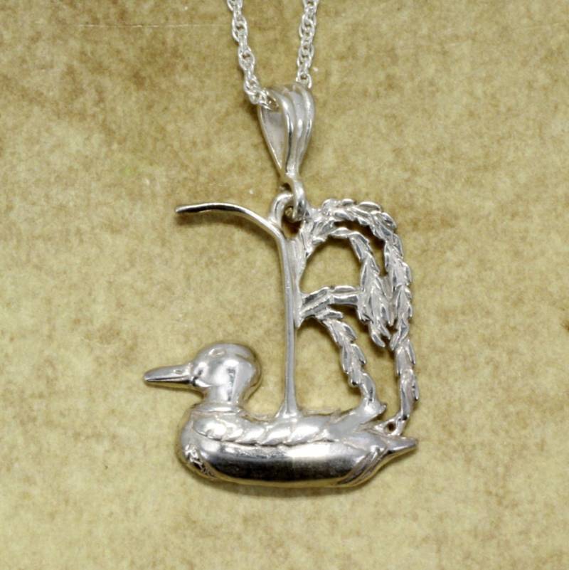 Reis Schmuck, Auf Ente Teich Halskette Mit 18" Kette von Agrijewelry