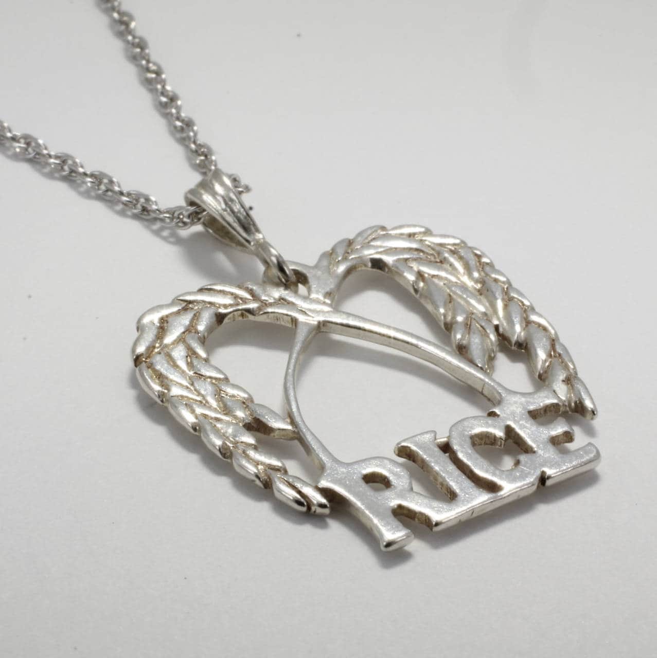 sterling Silber Reis Logo Halskette Landwirtschaft Schmuck Geschenk von Agrijewelry