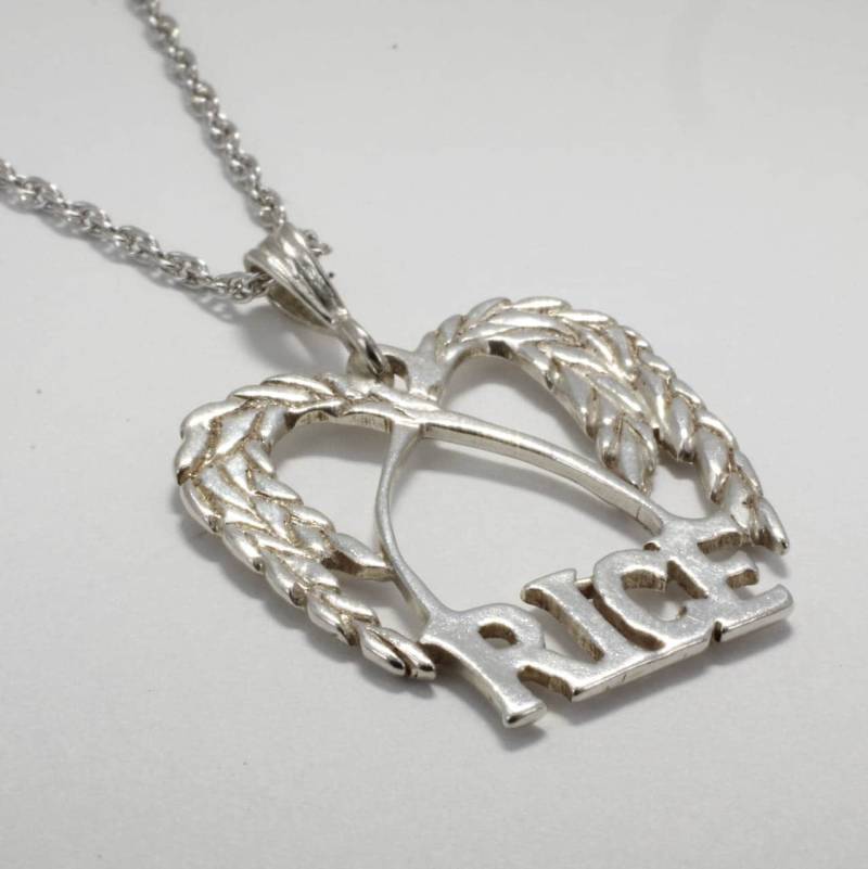 sterling Silber Reis Logo Halskette Landwirtschaft Schmuck Geschenk von Agrijewelry