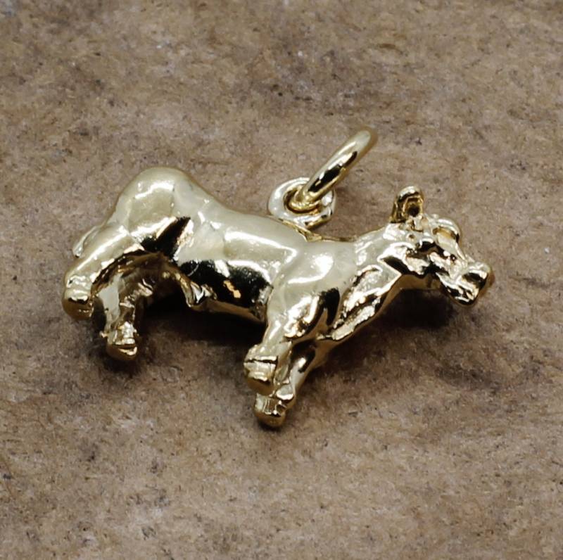 14Kt Gold Vermeil Show Steer Anhänger 4-H Ffa Rinder Geschenk, Alle Edelmetalle von Agrijewelry