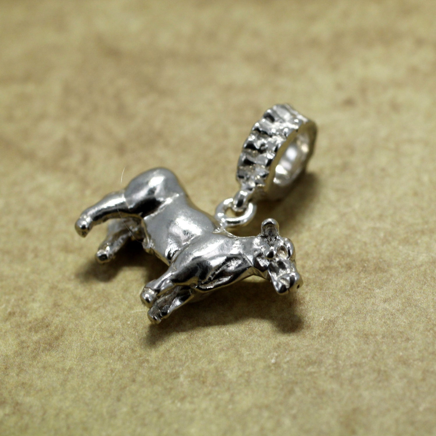 4-H Ffa Schmuck, Sterling Silber Champion Show Steer Slide Anhänger von Agrijewelry