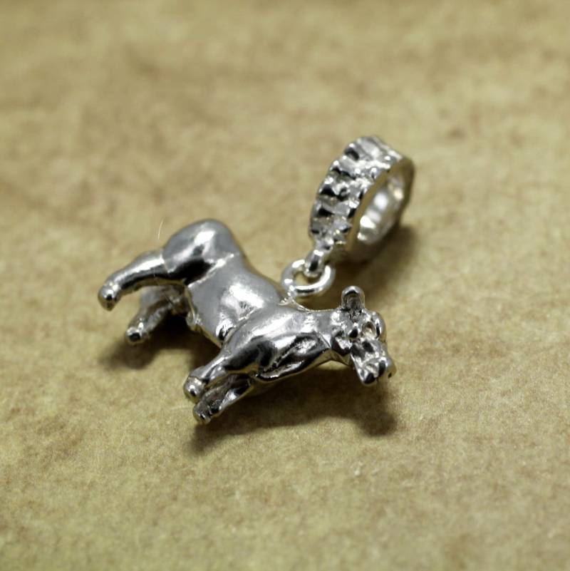 4-H Ffa Schmuck, Sterling Silber Champion Show Steer Slide Anhänger von Agrijewelry