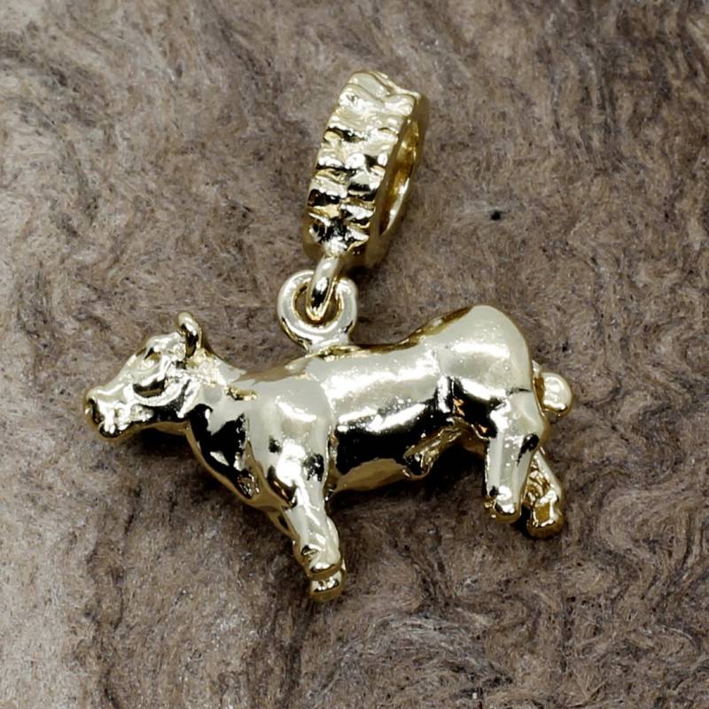14Kt Gold Vermeil Show Steer Charme 4-H Ffa Rinder Geschenk Alle Edelmetalle von Agrijewelry