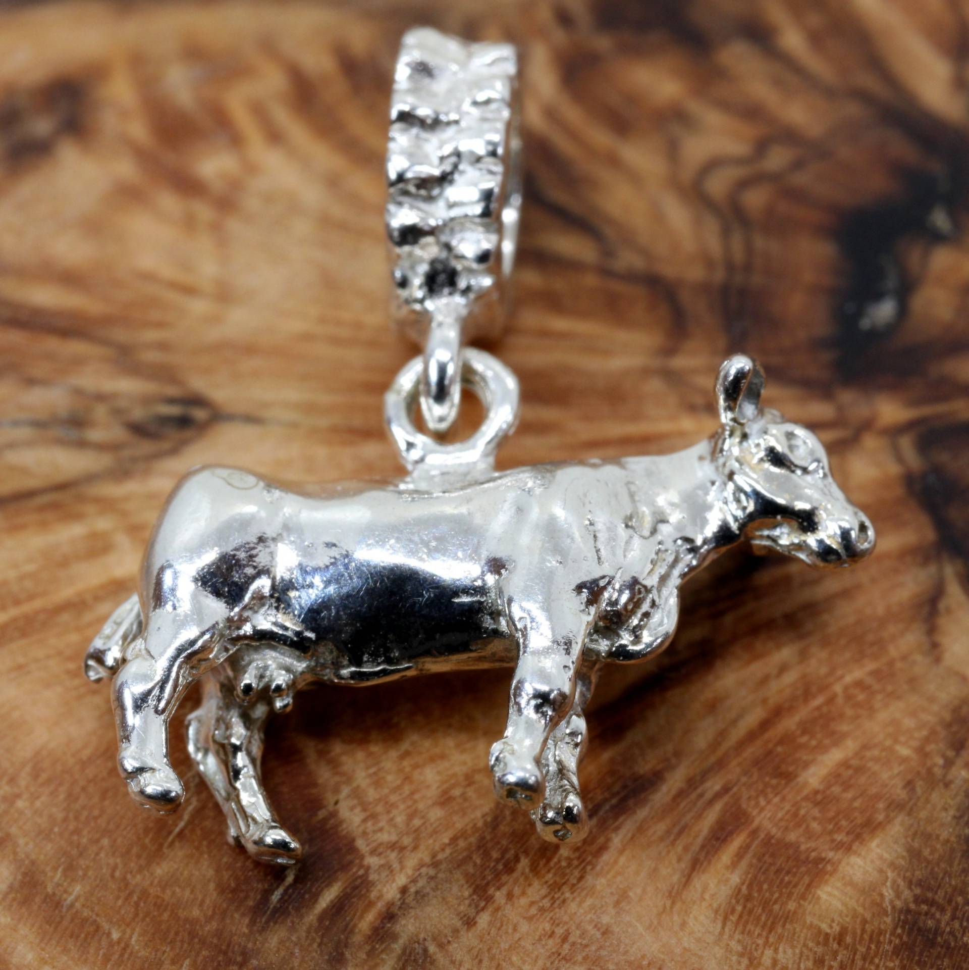 sterling Silber Kuh Slide Anhänger 925Er Geschenk Rinderzüchter von Agrijewelry