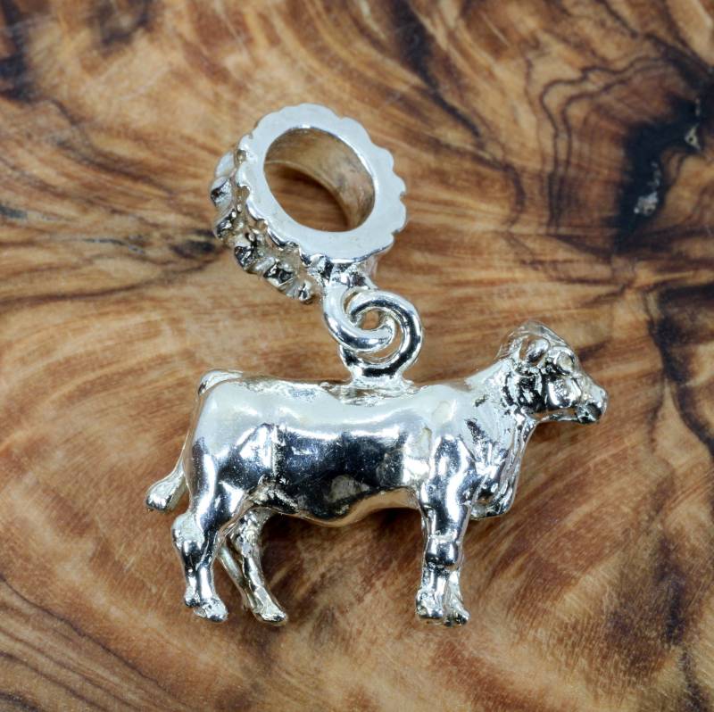 sterling Silber Show Färse Anhänger 4-H Rinder Schiebearmband von Agrijewelry