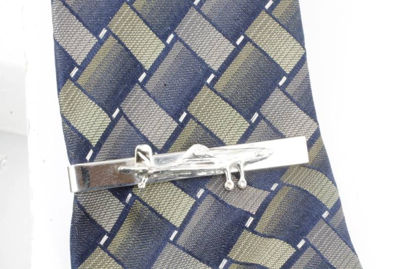 sterling Silber Ag Flugzeug Krawattenstab Air Tractor Schmuck Geschenk von Agrijewelry